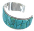 Sterling Silver Turquoise Well-Built Southwest Cuff Bracelet CX49900